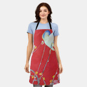 Tablier Japonais KIMONO Textile, Bluebird (Porté)