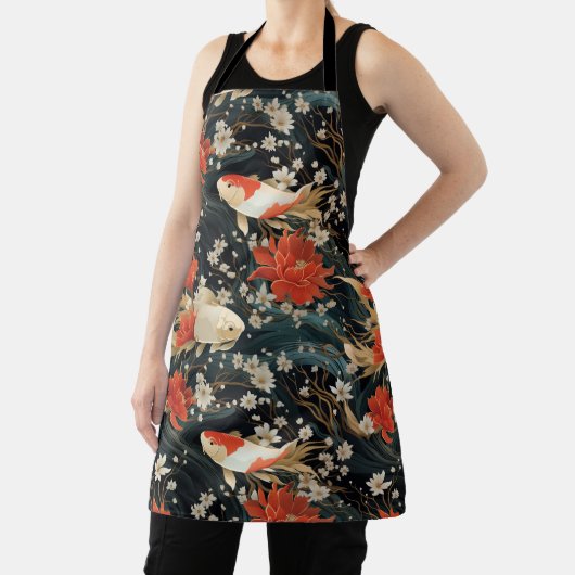 Tablier Japonais Koi Poisson Motif (Insitu)