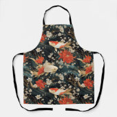 Tablier Japonais Koi Poisson Motif (Recto)
