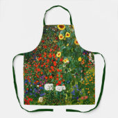 Tablier Jardin agricole avec tournesols, peinture d'art (Recto)