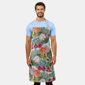 Tablier Jardin aux fleurs printanières (Porté)