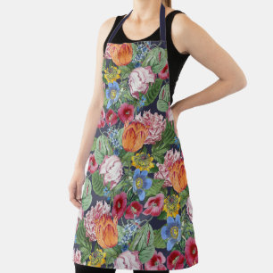 Tablier Jardin aux fleurs printanières