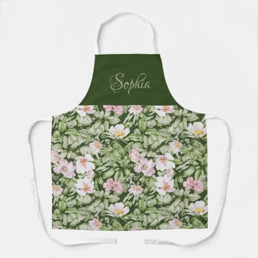 TABLIER JARDIN BOTANIQUE VERT (Recto)