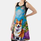 Tablier Jardin clair de lune Corgi Chien (Insitu)