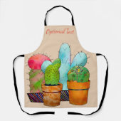 Tablier Jardin coloré des cactus (Recto)
