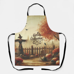 Tablier Jardin d'automne et épouvantail