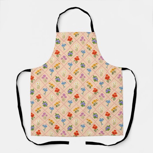 Tablier Jardin de Harlequin de fleurs sauvages (Recto)