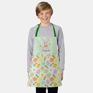 Tablier Jardin de lapin rose Pâques Chasse d'oeufs Enfants