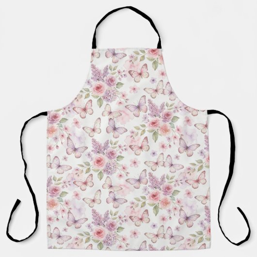 Tablier Jardin de papillons Floral (Recto)