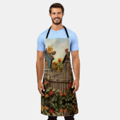 Tablier Jardin de tournesol avec maisons d'oiseaux (Porté)