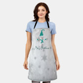 Tablier Jardin de vacances turquoise Snowman (Porté)