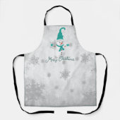 Tablier Jardin de vacances turquoise Snowman (Recto)