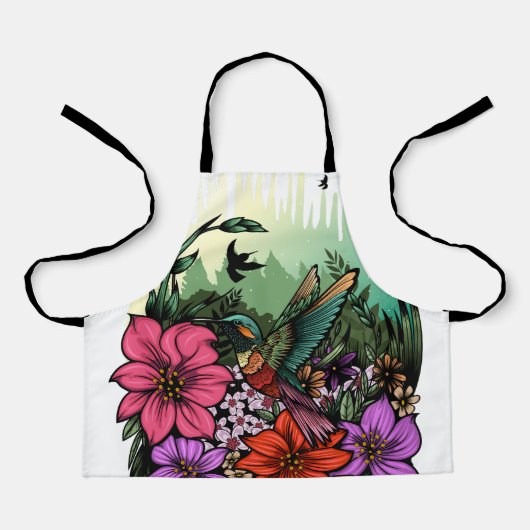 Tablier Jardin des colibris (Recto)