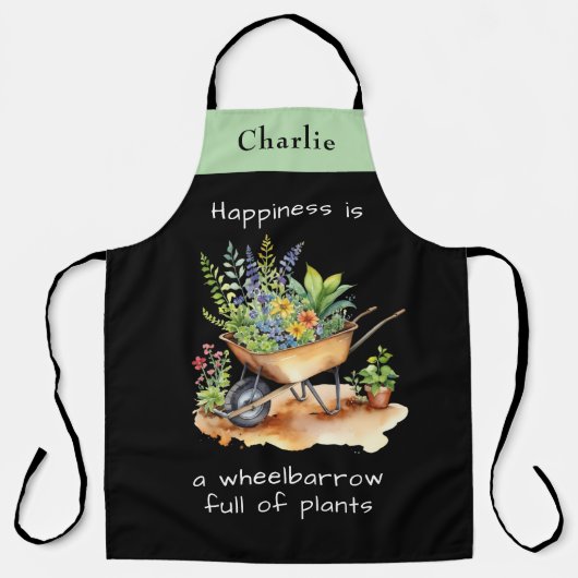 Tablier Jardin du bonheur Citation de la flèche de fleurs (Recto)