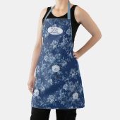 Tablier Jardin Floral Anglais Bleu et Grand-mère Blanc (Insitu)