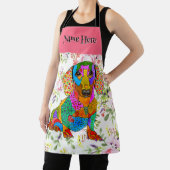Tablier Jardin floral de Chien Dachshund Whimsical (Insitu)
