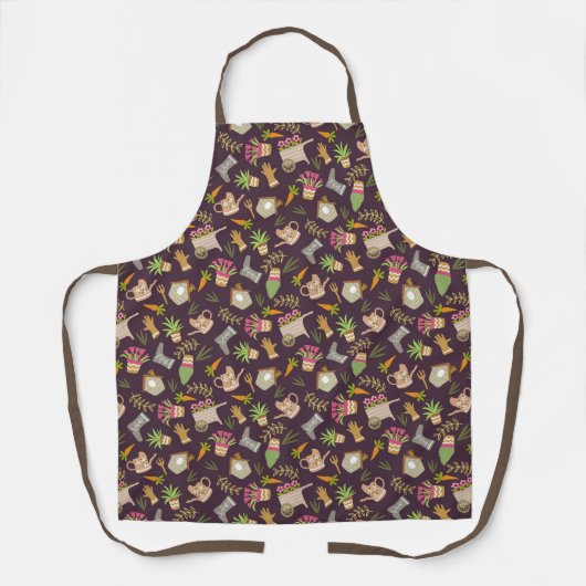 Tablier Jardin Floral Marron (Recto)