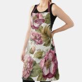 Tablier Jardin Floral Peony Vin Rose Grand-mère (Insitu)