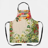 Tablier Jardin Floral Retro Grand-mère Apron (Recto)