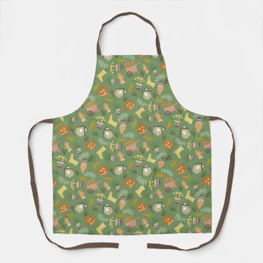 Tablier Jardin Floral Vert (Recto)