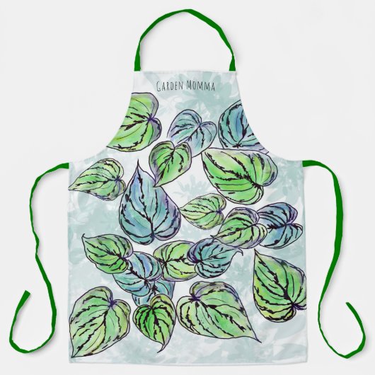 Tablier Jardin Momma Green Feuille Apron (Recto)