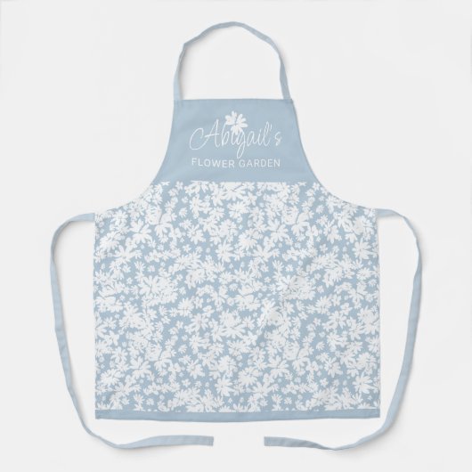 Tablier Jardin Motif moderne blanc (Recto)