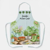 Tablier Jardin personnalisé mignon de Plant Lady (Recto)