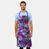 Tablier Jardin Rose violet (Porté)