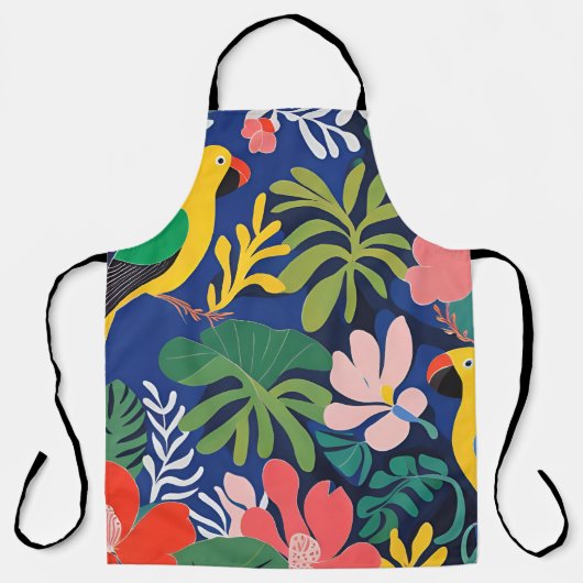 Tablier Jardin tropical Expressionnisme moderne Oeuvre d'a (Recto)