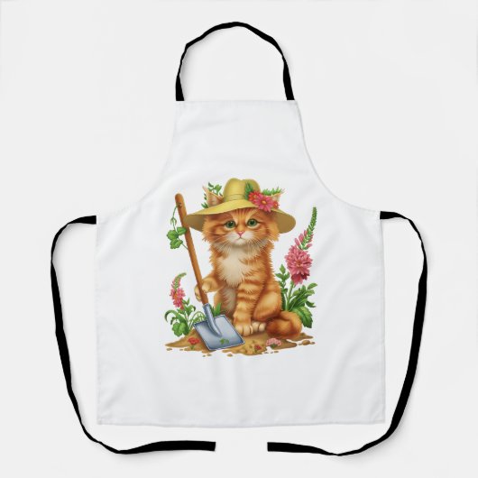 Tablier Jardinage avec chats (Recto)
