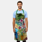 Tablier Jardinier dans le jardin fleuri Tout sur Imprimer (Porté)