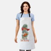 Tablier Jardinier de Gnome Scandinave avec carotte et fleu (Porté)