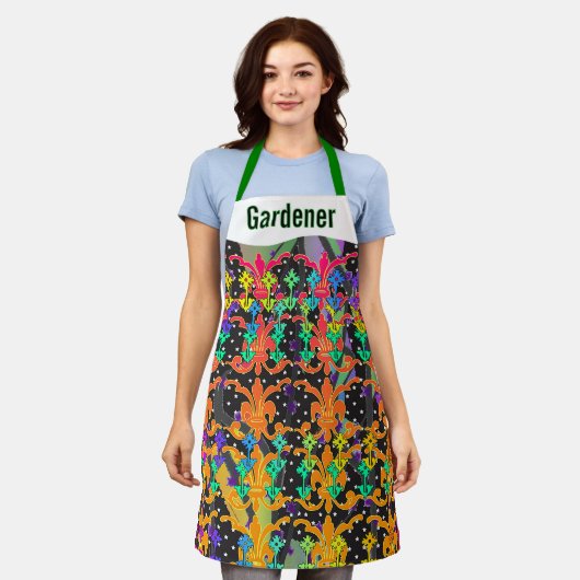 Tablier Jardinier Floral Fleur (Porté)