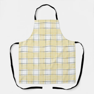 Tablier Jaune Beurre Blanc Carreaux Rayures Enterrement de