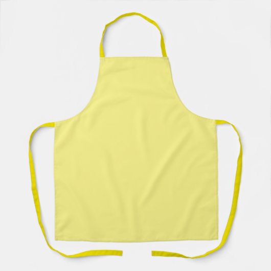 Tablier Jaune citron, couleur unie, (Recto)