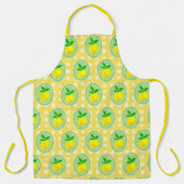 Tablier Jaune citron vert printemps rétro soleil (Recto)