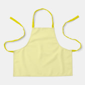 Tablier jaune clair présentant un design simple et (Recto)