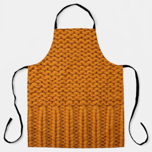 Tablier Jaune clair : texture tricotée artisanale.