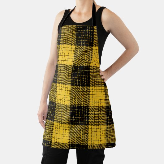 Tablier Jaune Croix à carreaux noirs Buffalo Check (Insitu)