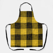 Tablier Jaune Croix à carreaux noirs Buffalo Check (Recto)