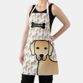 Tablier Jaune Labrador Retriever Dessin Dog & Nom (Insitu)