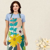 Tablier Jaune marguerite Abstrait de blocs de couleurs mod