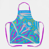 Tablier Jaune rose à la main (Recto)