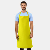 tablier jaune vif avec un design simple et épuré (Porté)