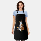 Tablier Jazz Cat Shirt Jouer Basse Instrument pour Kitten (Porté)