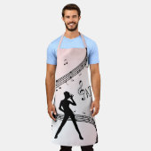 Tablier Jazz Dance Pink Music Apron (Porté)