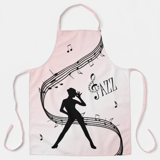 Tablier Jazz Dance Pink Music Apron (Recto)