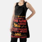 Tablier Je Bois Juste Du Vin Regarder Hocus Pocus Et Mange (Insitu)