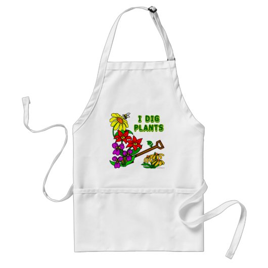 Tablier Je Creuse Plante Flower Gardener Dit Apron (Devant)
