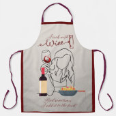 Tablier Je Cuis avec du vin... (Recto)